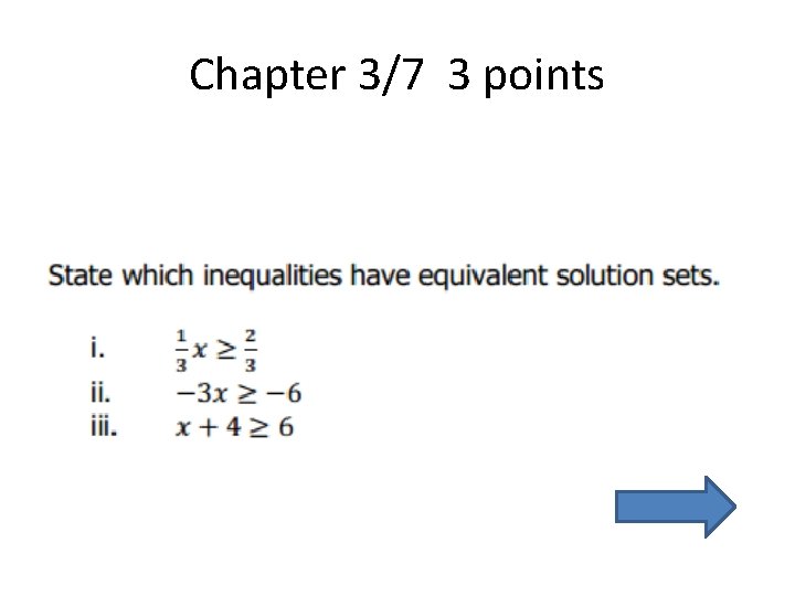 Chapter 3/7 3 points 