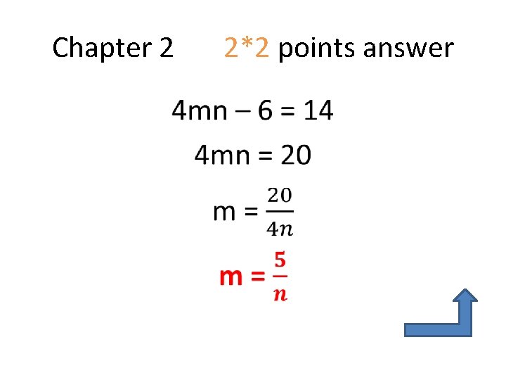 Chapter 2 • 2*2 points answer 