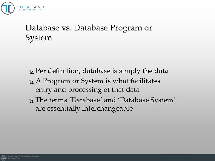 Databases and Landwork Web Ex Broadcast October 4
