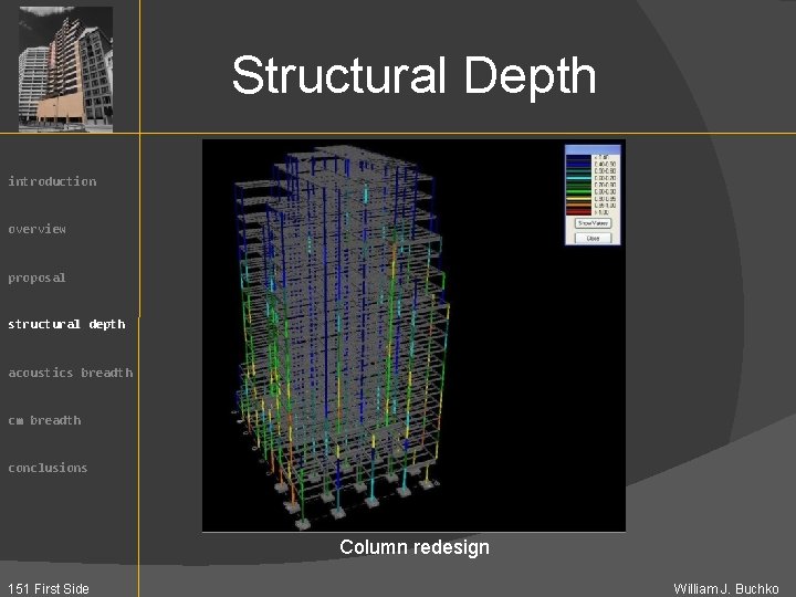Structural Depth introduction overview proposal structural depth acoustics breadth cm breadth conclusions Column redesign