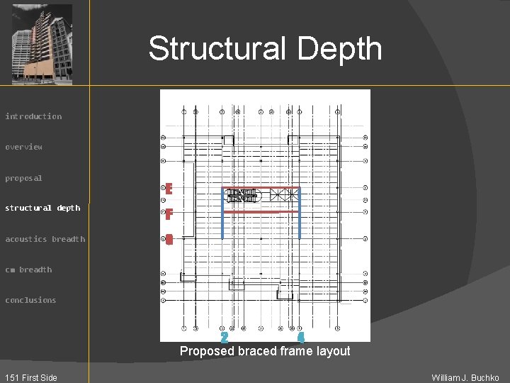 Structural Depth introduction overview proposal structural depth acoustics breadth cm breadth conclusions Proposed braced
