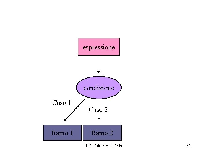 espressione condizione Caso 1 Ramo 1 Caso 2 Ramo 2 Lab. Calc. AA 2005/06
