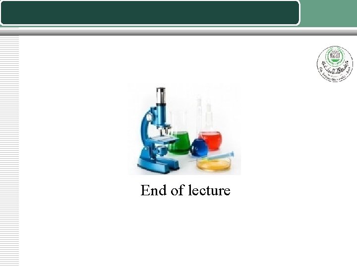 End of lecture 