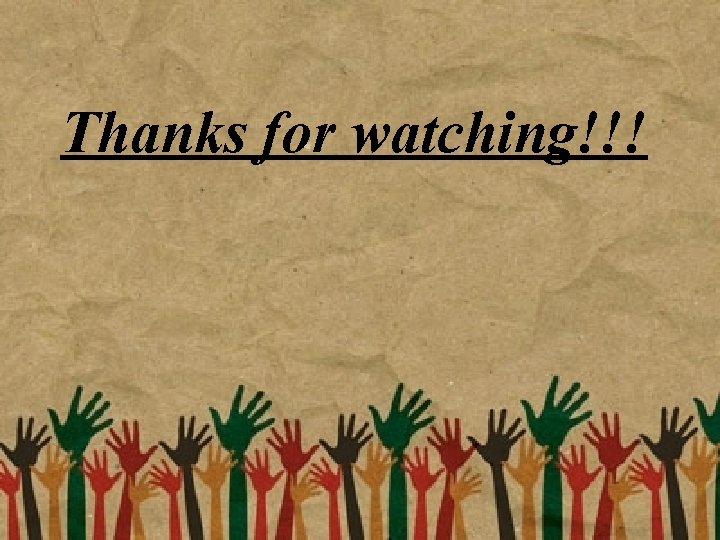 Thanks for watching!!! 