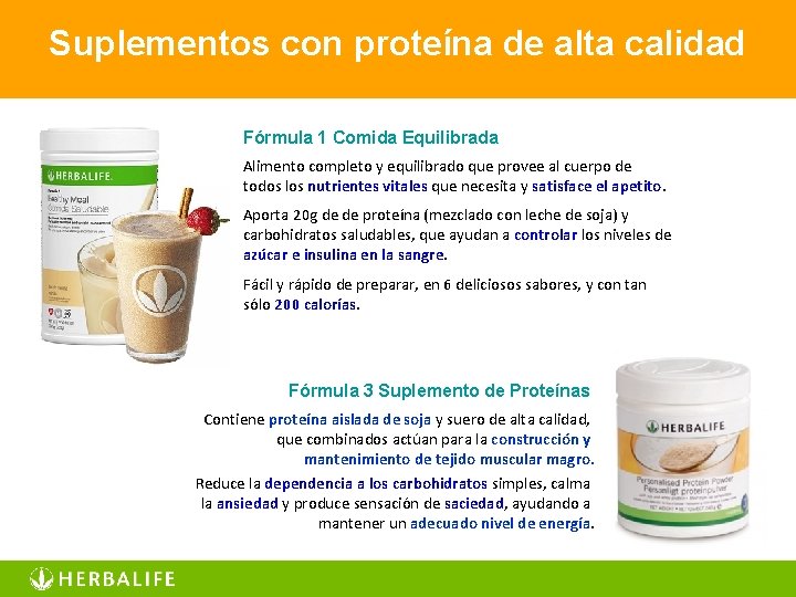 Suplementos con proteína de alta calidad Fórmula 1 Comida Equilibrada Alimento completo y equilibrado