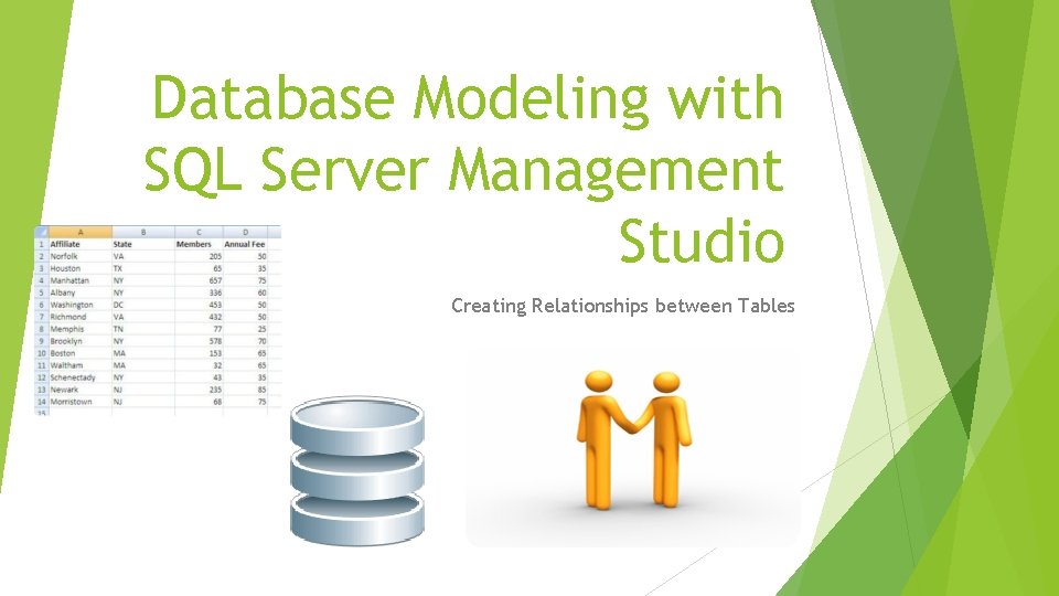 Database Modeling with SQL Server Management Studio Creating Relationships between Tables 