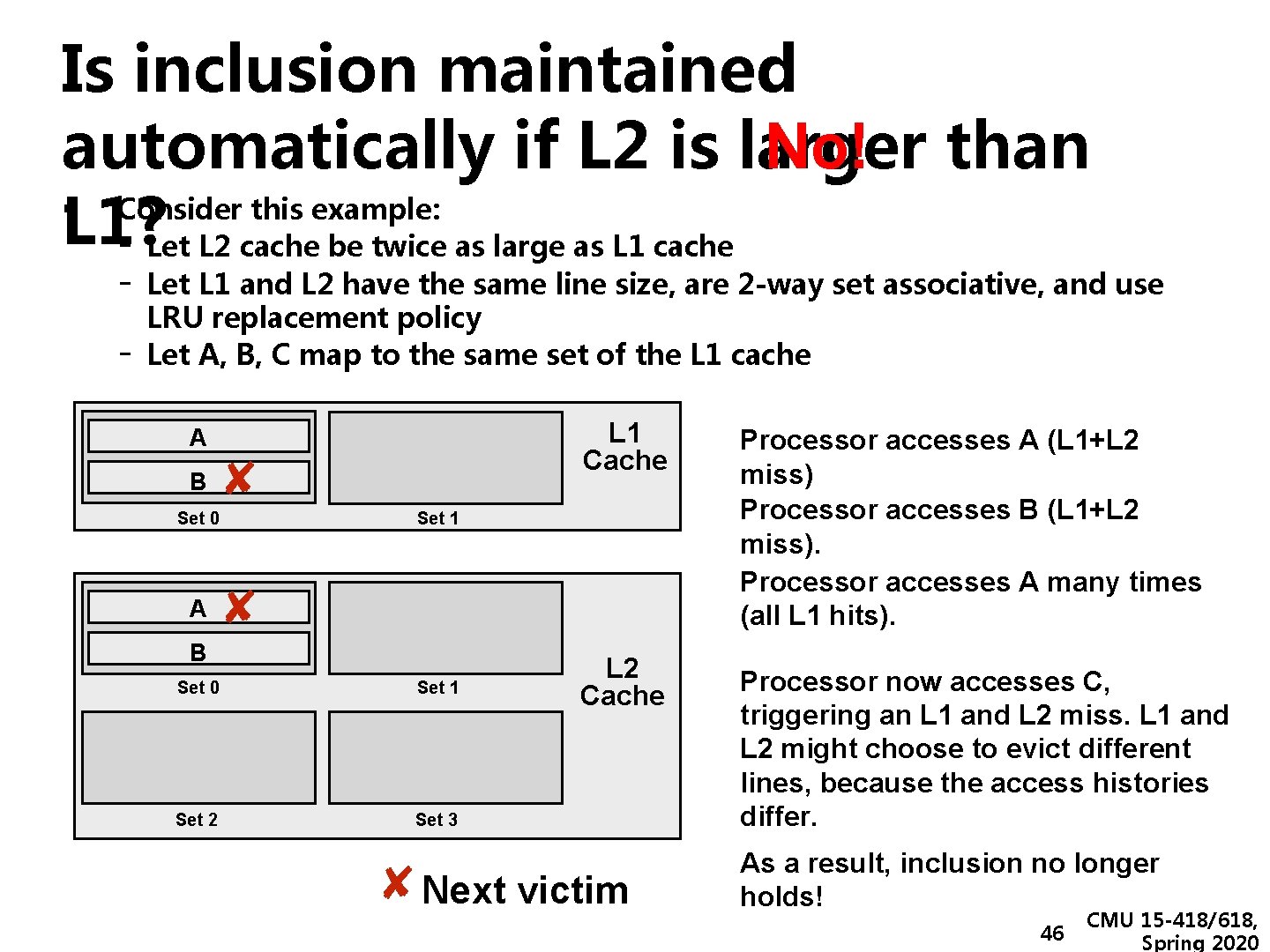 Is inclusion maintained automatically if L 2 is larger No! than ▪ Consider this