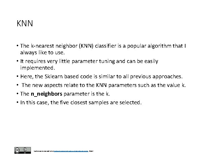 KNN • The k-nearest neighbor (KNN) classifier is a popular algorithm that I always KNN • The k-nearest neighbor (KNN) classifier is a popular algorithm that I always