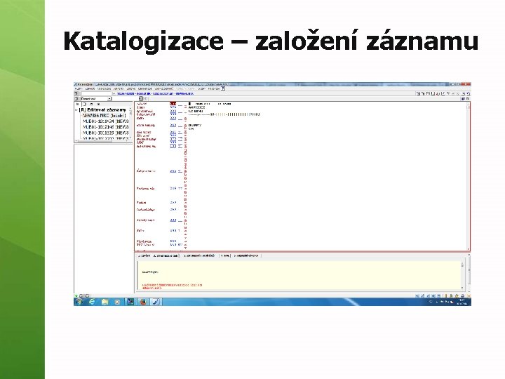 Katalogizace – založení záznamu 