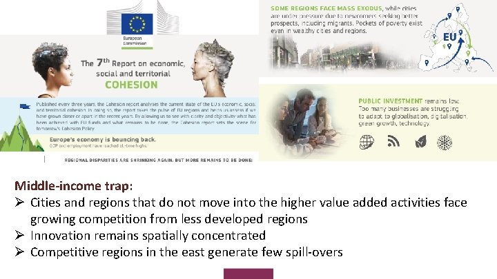 Middle-income trap: Ø Cities and regions that do not move into the higher value