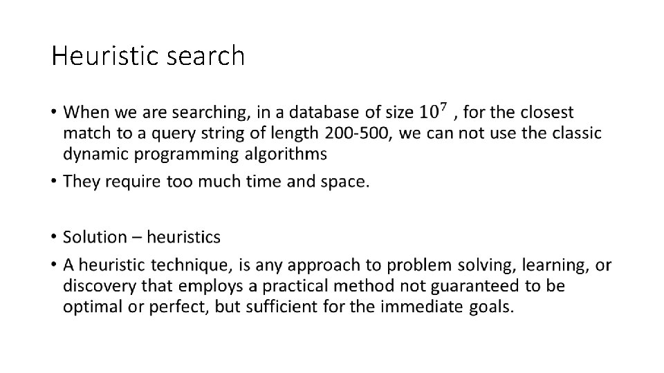 Heuristic search • 