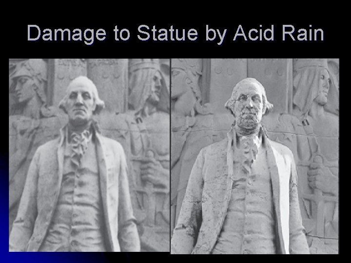 Damage to Statue by Acid Rain 