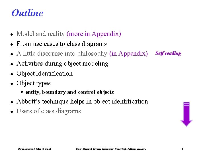 Outline ¨ ¨ ¨ Model and reality (more in Appendix) From use cases to