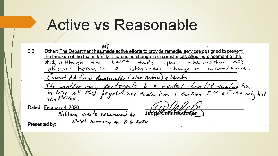 Active vs Reasonable 