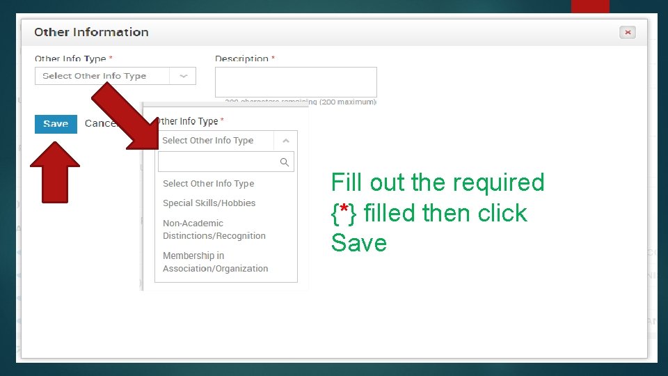 Fill out the required {*} filled then click Save 