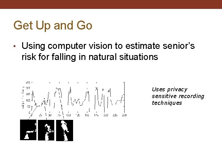 Get Up and Go • Using computer vision to estimate senior’s risk for falling