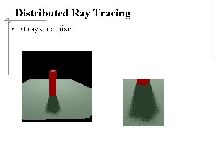 Distributed Ray Tracing • 10 rays per pixel 