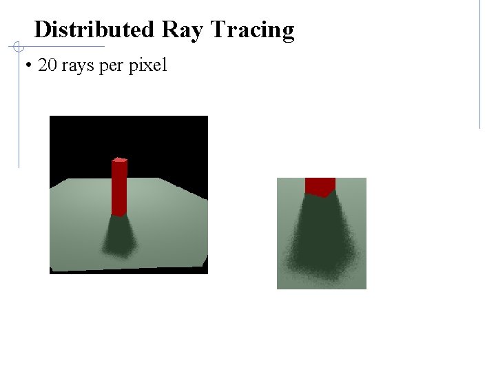 Distributed Ray Tracing • 20 rays per pixel 