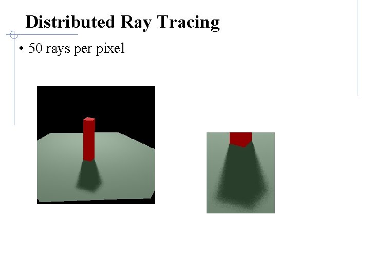 Distributed Ray Tracing • 50 rays per pixel 