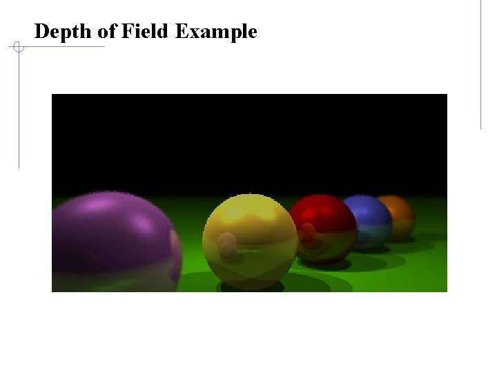 Depth of Field Example 