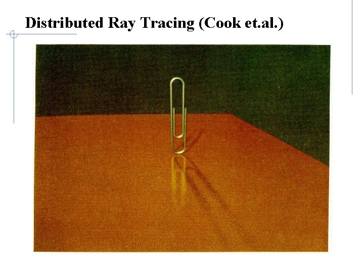 Distributed Ray Tracing (Cook et. al. ) 