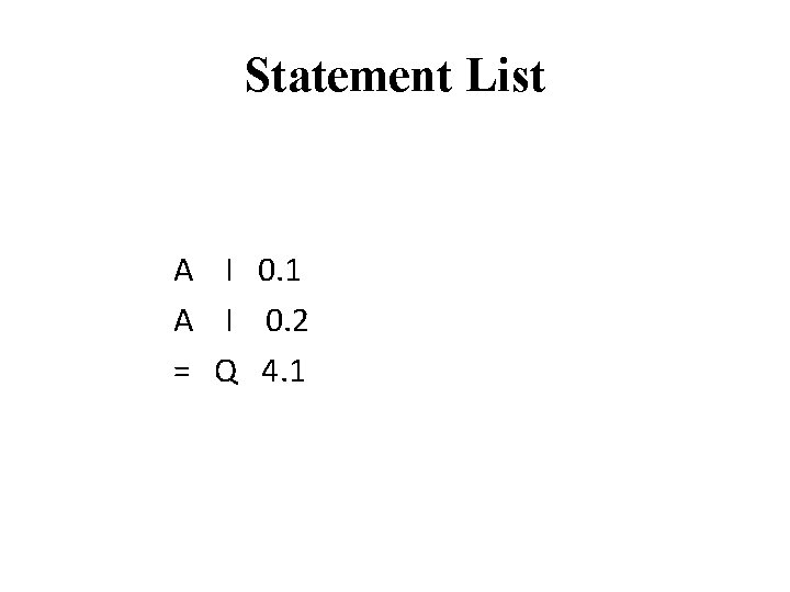 Statement List A I 0. 1 A I 0. 2 = Q 4. 1