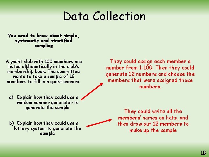 Data Collection You need to know about simple, systematic and stratified sampling A yacht