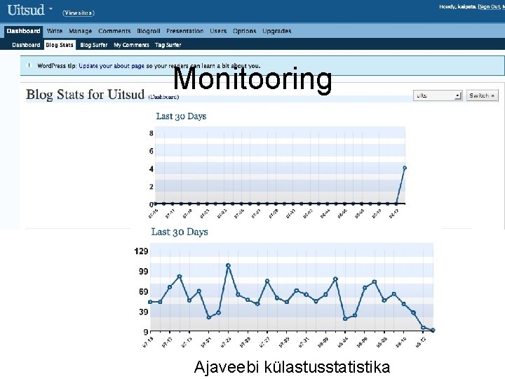 Monitooring Ajaveebi külastusstatistika 