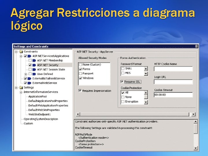 Agregar Restricciones a diagrama lógico 