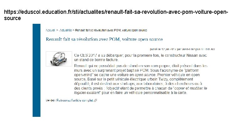 https: //eduscol. education. fr/sti/actualites/renault-fait-sa-revolution-avec-pom-voiture-opensource 