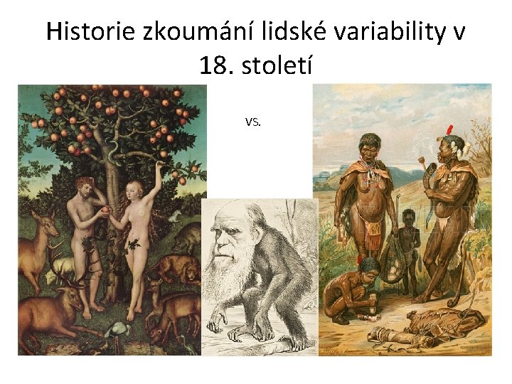 Historie zkoumání lidské variability v 18. století VS. 