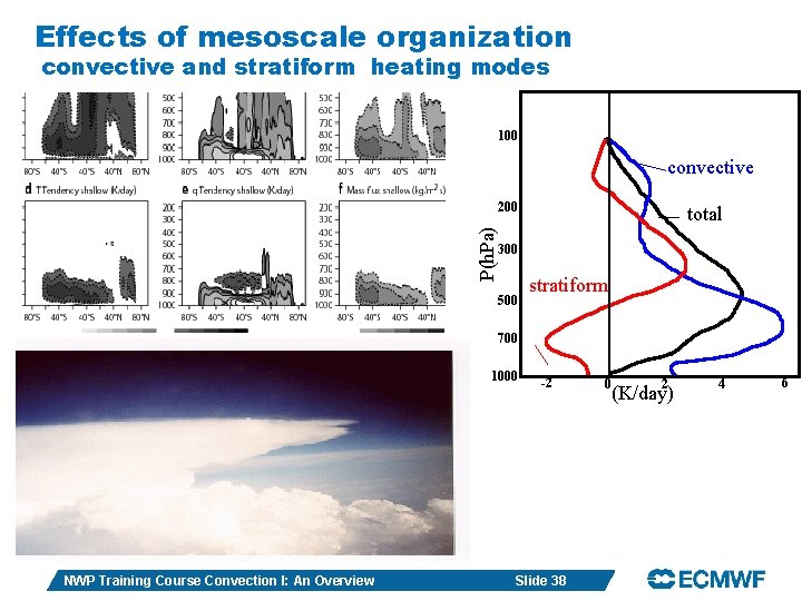 Effects of mesoscale organization convective and stratiform heating modes 100 convective P(h. Pa) 200