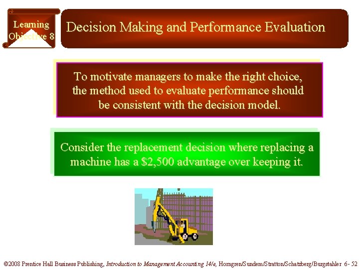 Learning Objective 8 Decision Making and Performance Evaluation To motivate managers to make the