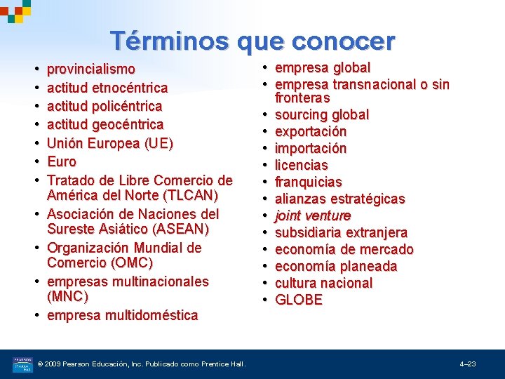 Términos que conocer • • • provincialismo actitud etnocéntrica actitud policéntrica actitud geocéntrica Unión