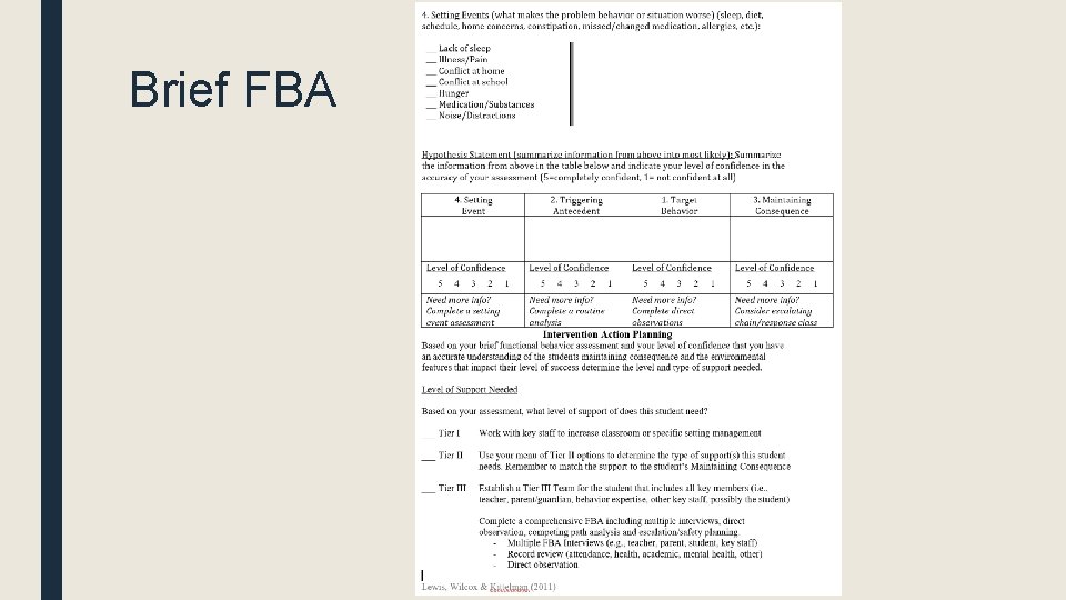 Brief FBA Brief FBA