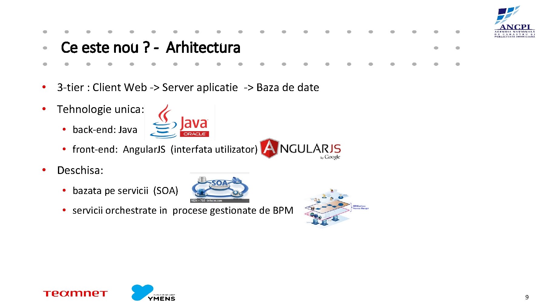 Ce este nou ? - Arhitectura • 3 -tier : Client Web -> Server