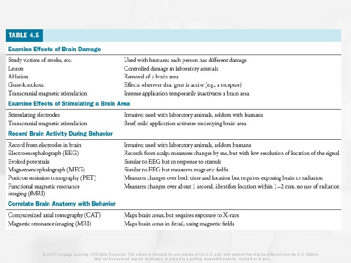 © 2013 Cengage Learning. All Rights Reserved. This edition is intended for use outside