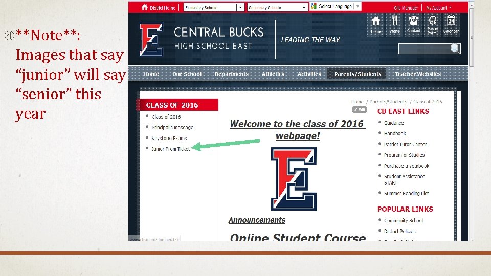  **Note**: Images that say “junior” will say “senior” this year 