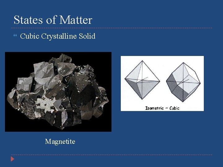 States of Matter Cubic Crystalline Solid Magnetite 