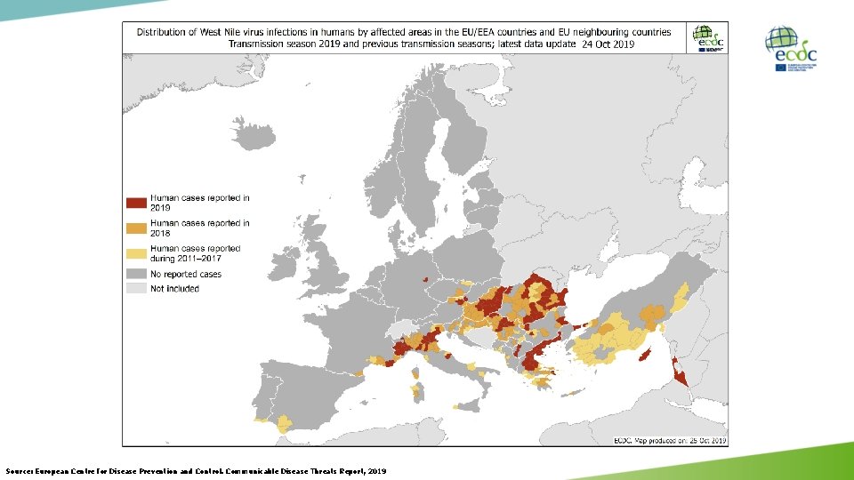 Source: European Centre for Disease Prevention and Control. Communicable Disease Threats Report, 2019 