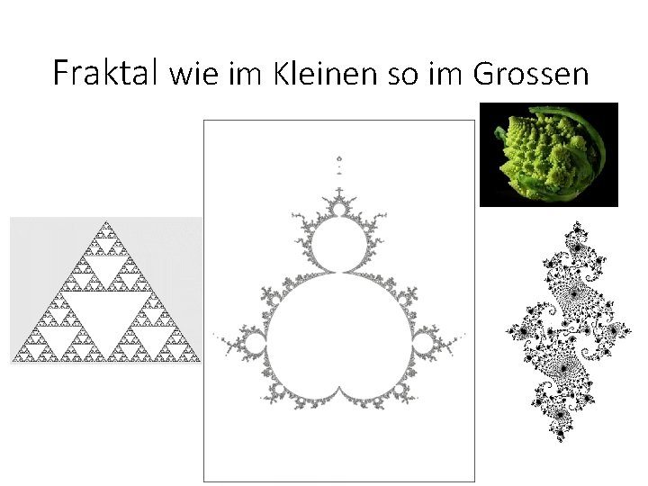 Fraktal wie im Kleinen so im Grossen 