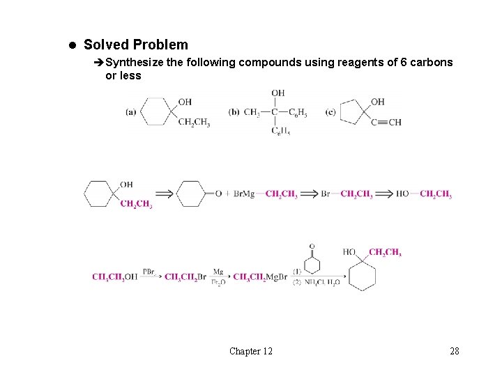l Solved Problem èSynthesize the following compounds using reagents of 6 carbons or less