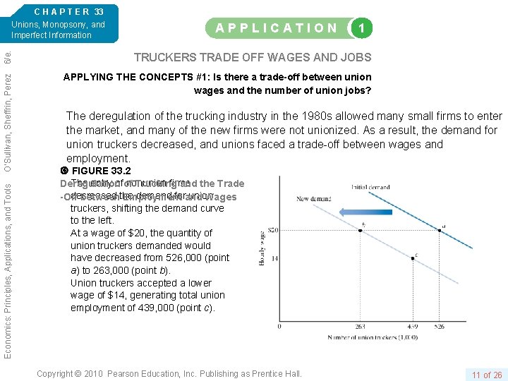 1 TRUCKERS TRADE OFF WAGES AND JOBS APPLYING THE CONCEPTS #1: Is there a