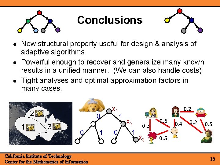 Conclusions New structural property useful for design & analysis of adaptive algorithms Powerful enough Conclusions New structural property useful for design & analysis of adaptive algorithms Powerful enough
