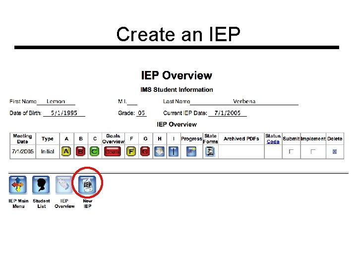 Create an IEP 