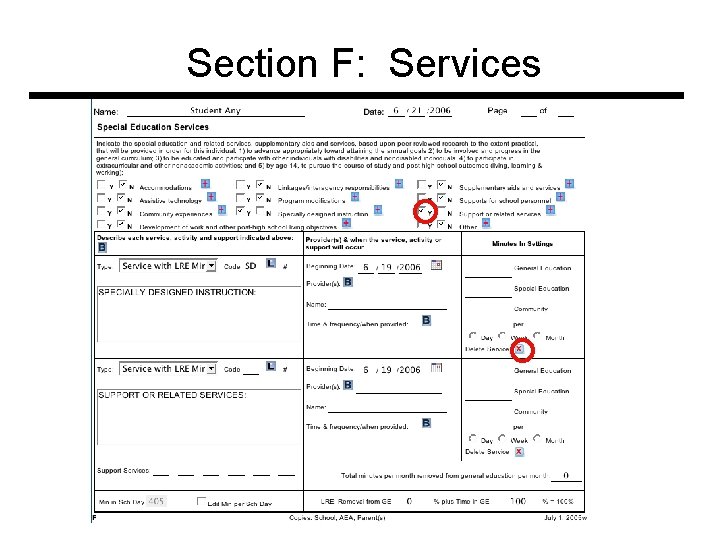 Section F: Services 