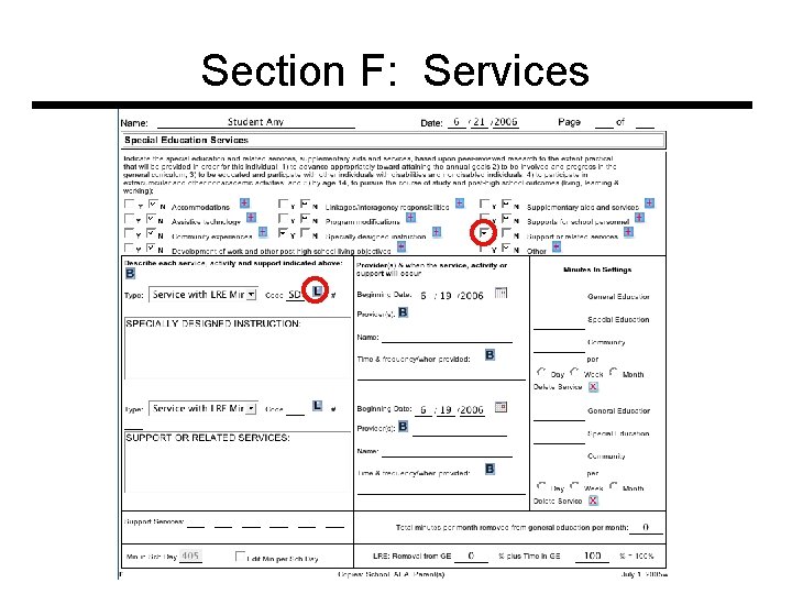 Section F: Services 