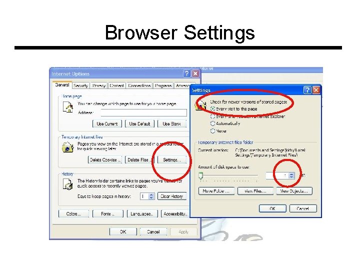 Browser Settings 