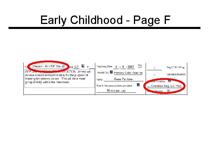 Early Childhood - Page F 