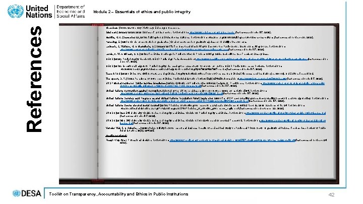 References Module 2 – Essentials of ethics and public integrity Chambers (1999). 21 st References Module 2 – Essentials of ethics and public integrity Chambers (1999). 21 st